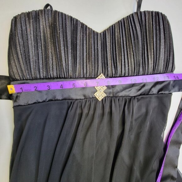 Black Evening Dress Gown- Size M - New! - Picture 8 of 15